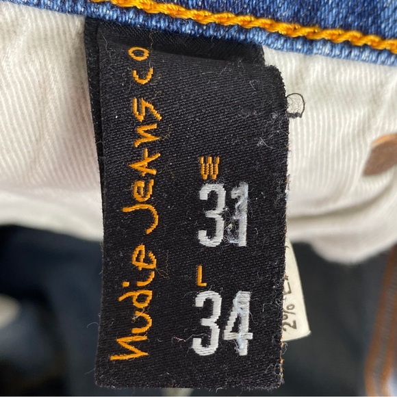 Nudie Jeans Tape Ted Grey Worn Indigo, W 31 - Picture 8 of 10